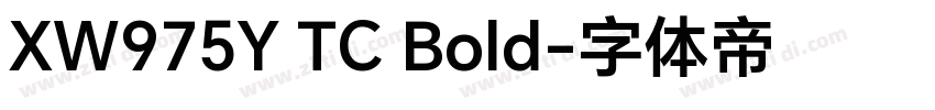 XW975Y TC Bold字体转换